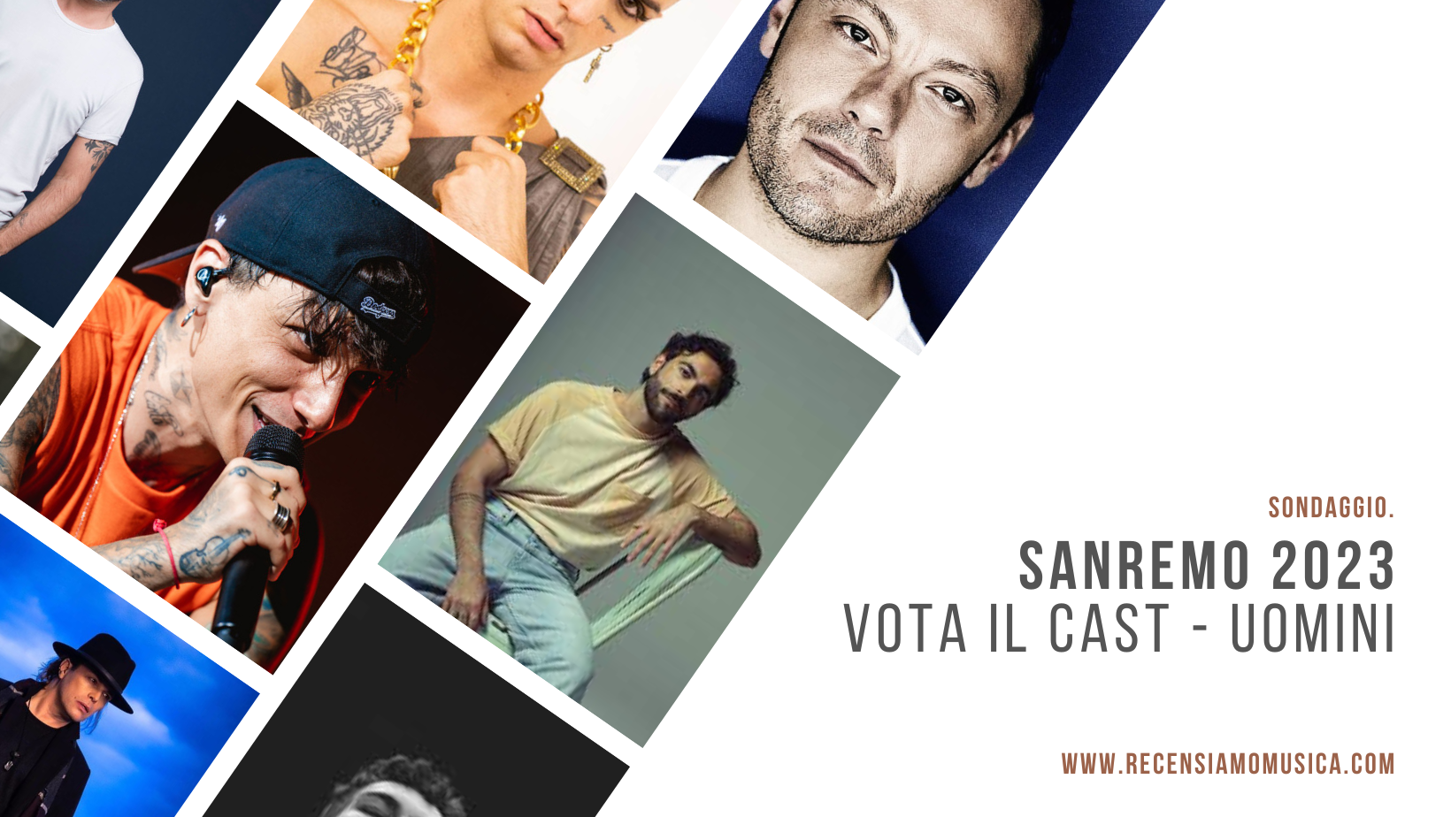 Sanremo 2023 - Cast Uomini Sondaggio