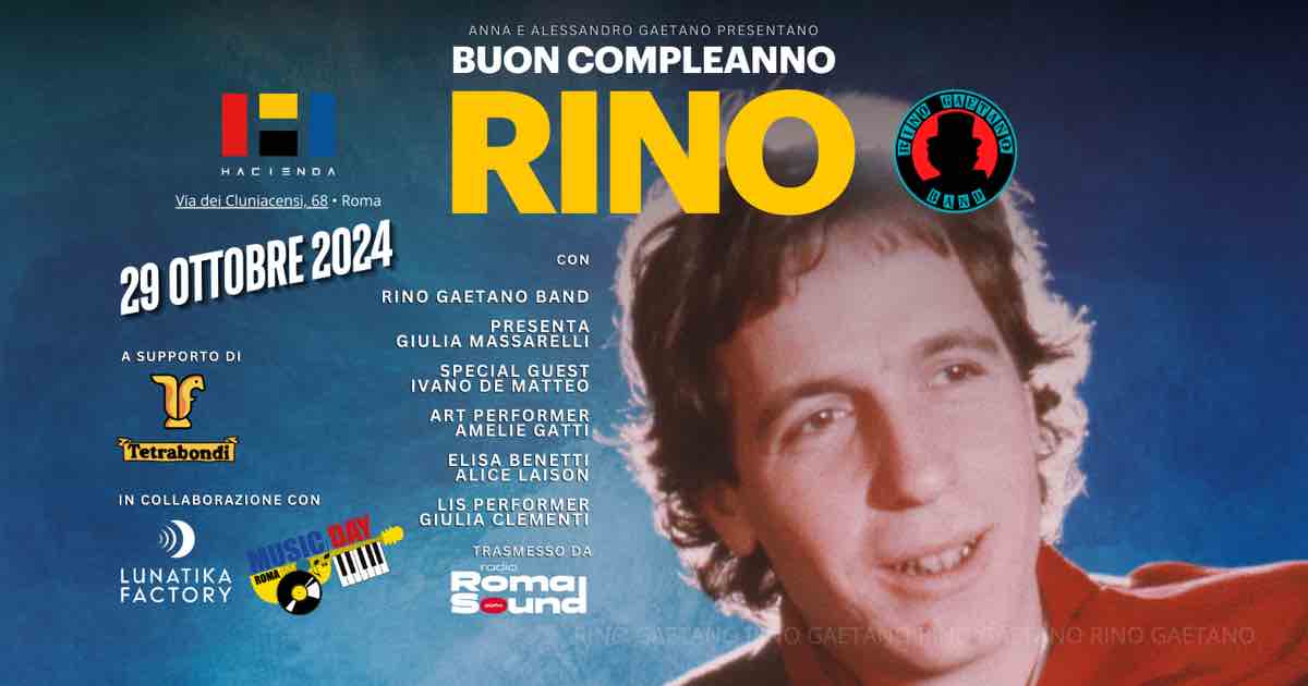 Buon compleanno Rino Gaetano: il concerto in ricordo del cantautore