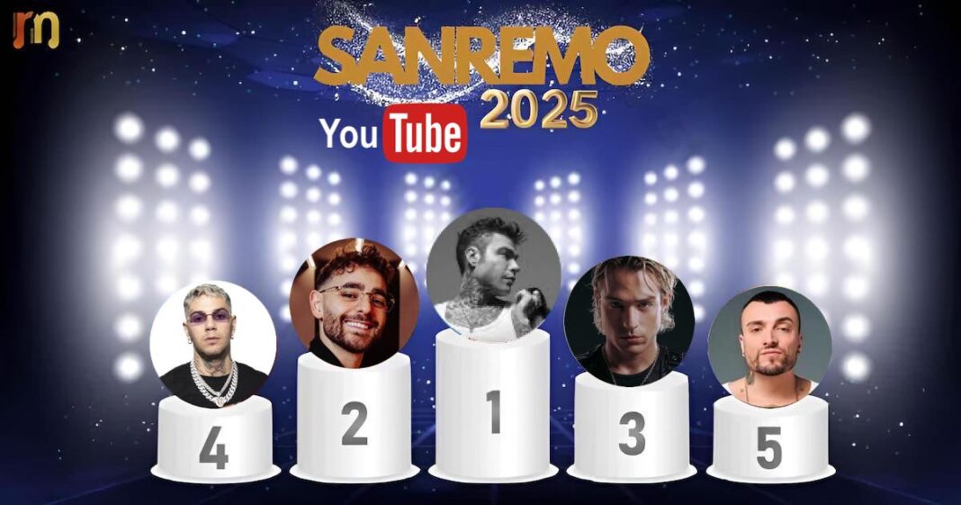 Sanremo 2025 classifica YouTube