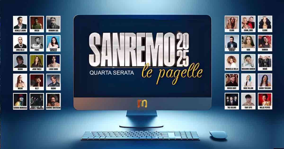 Sanremo 2025 pagelle quarta serata