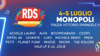RDS Summer Festival 2025: i cantanti in scaletta a Monopoli
